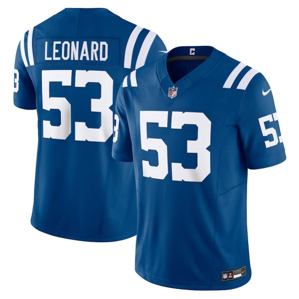 Men's Indianapolis Colts Shaquille Leonard Nike Royal Vapor F.U.S.E. Limited Jersey - GNE DROP363