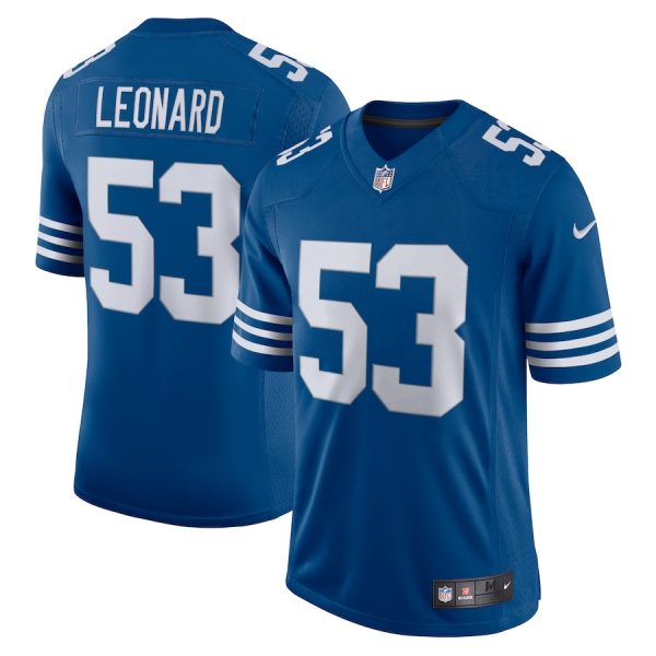 Men's Indianapolis Colts Darius Leonard Nike Royal Alternate Vapor Limited Jersey - GNE DROP364