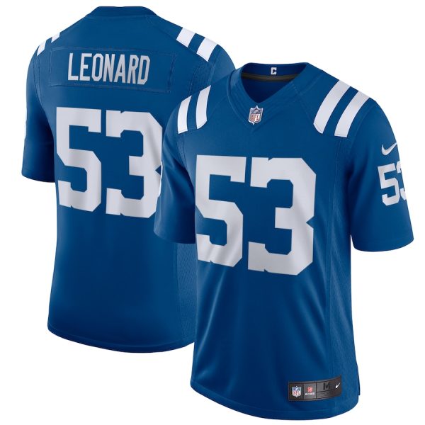 Men's Indianapolis Colts Shaquille Leonard Nike Royal Vapor Limited Jersey - GNE DROP365