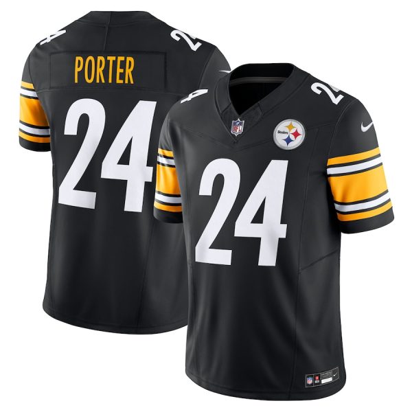 Men's Pittsburgh Steelers Joey Porter Jr. Nike Black Vapor F.U.S.E. Limited Jersey - GNE DROP370