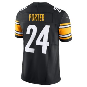 Men's Pittsburgh Steelers Joey Porter Jr. Nike Black Vapor F.U.S.E. Limited Jersey - GNE DROP370