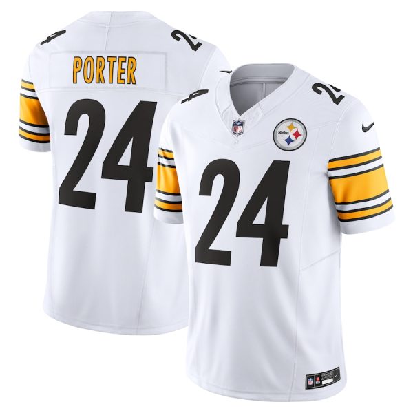 Men's Pittsburgh Steelers Joey Porter Jr. Nike White Vapor F.U.S.E. Limited Jersey - GNE DROP373