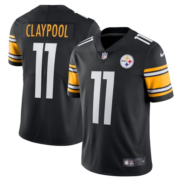 Men's Pittsburgh Steelers Chase Claypool Nike Black Vapor Limited Player Jersey - GNE DROP377