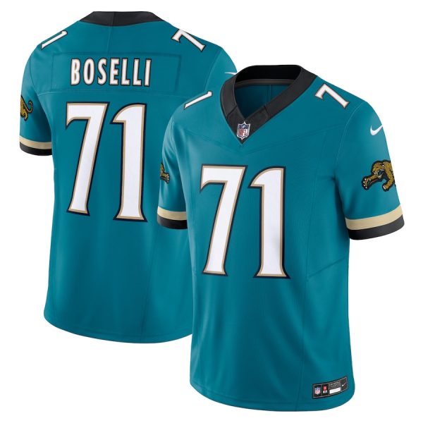 Men's Jacksonville Jaguars Tony Boselli Nike Teal Prowler Throwback Vapor F.U.S.E. Limited Retired Player Jersey - GNE DROP380