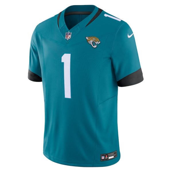 Men's Jacksonville Jaguars Travis Etienne Nike Teal Vapor F.U.S.E. Limited Jersey - GNE DROP386