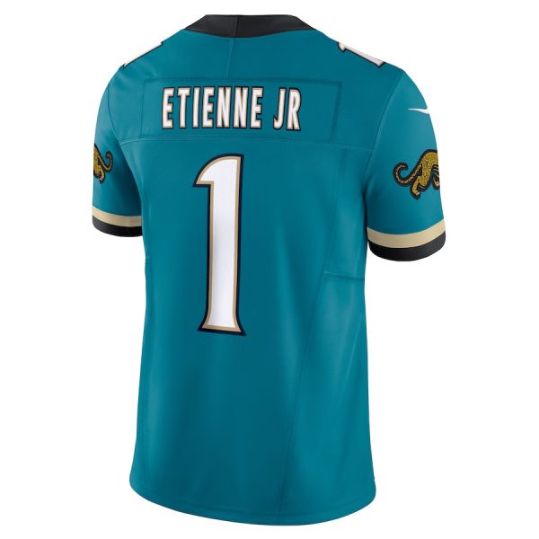 Men's Jacksonville Jaguars Travis Etienne Nike Teal Prowler Throwback Vapor F.U.S.E. Limited Jersey - GNE DROP388