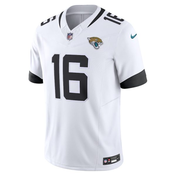 Men's Jacksonville Jaguars Trevor Lawrence Nike White Vapor F.U.S.E. Limited Jersey - GNE DROP389