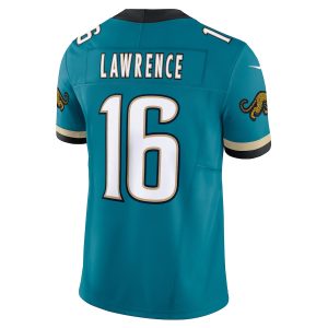 Men's Jacksonville Jaguars Trevor Lawrence Nike Teal Prowler Throwback Vapor F.U.S.E. Limited Jersey - GNE DROP392