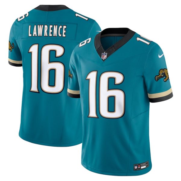 Men's Jacksonville Jaguars Trevor Lawrence Nike Teal Prowler Throwback Vapor F.U.S.E. Limited Jersey - GNE DROP392