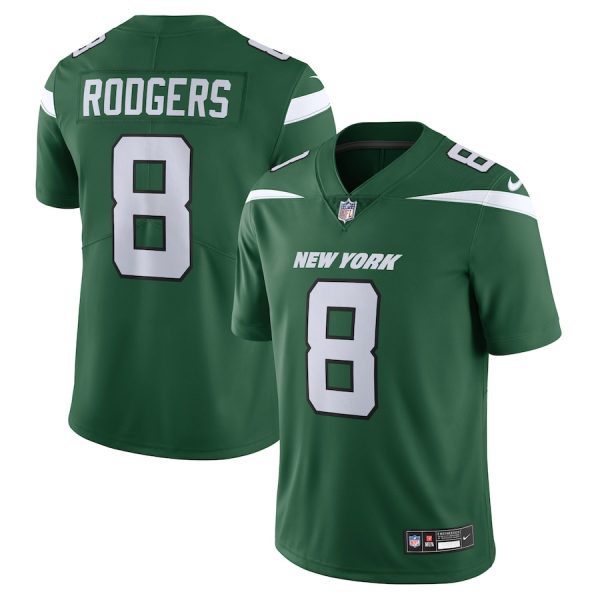 Men's New York Jets Aaron Rodgers Nike Gotham Green Vapor Untouchable Limited Jersey - GNE DROP393