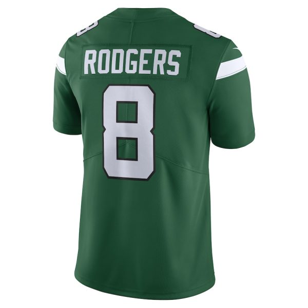 Men's New York Jets Aaron Rodgers Nike Gotham Green Vapor Untouchable Limited Jersey - GNE DROP393