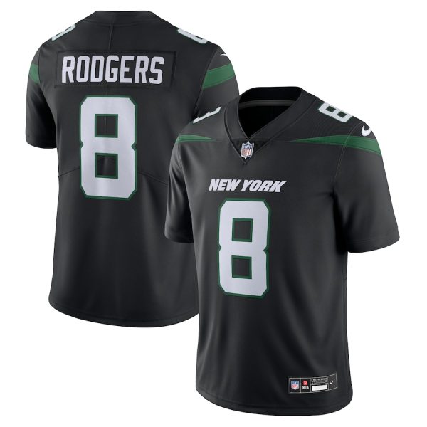 Men's New York Jets Aaron Rodgers Nike Black Vapor Untouchable Limited Jersey - GNE DROP394