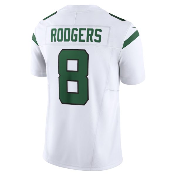 Men's New York Jets Aaron Rodgers Nike Spotlight White Vapor F.U.S.E. Limited Jersey - GNE DROP395