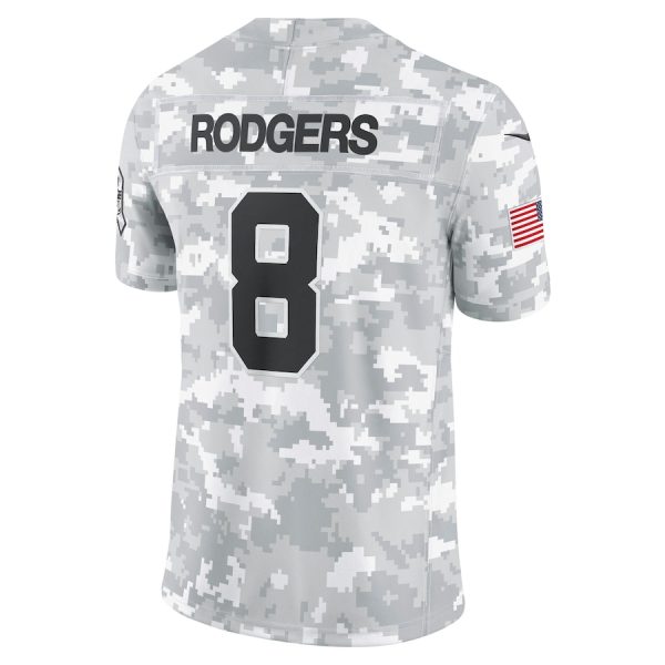 Men's New York Jets Aaron Rodgers Nike Arctic Camo 2024 Salute to Service Limited Jersey - GNE DROP396