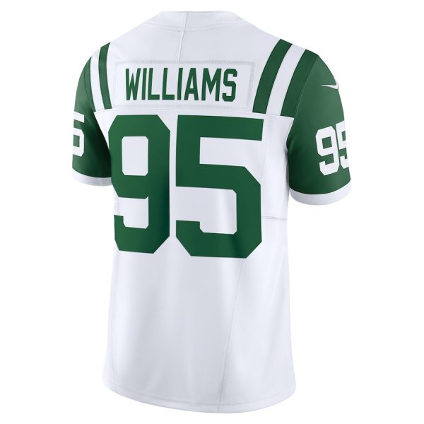 Men's New York Jets Quinnen Williams Nike White Classic Alternate Vapor F.U.S.E. Limited Jersey - GNE DROP398