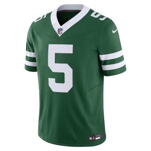 Men's New York Jets Garrett Wilson Nike Legacy Green Vapor F.U.S.E. Limited Jersey - GNE DROP399