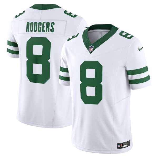 Men's New York Jets Aaron Rodgers Nike Legacy White Vapor F.U.S.E. Limited Jersey - GNE DROP403