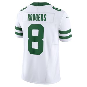 Men's New York Jets Aaron Rodgers Nike Legacy White Vapor F.U.S.E. Limited Jersey - GNE DROP403