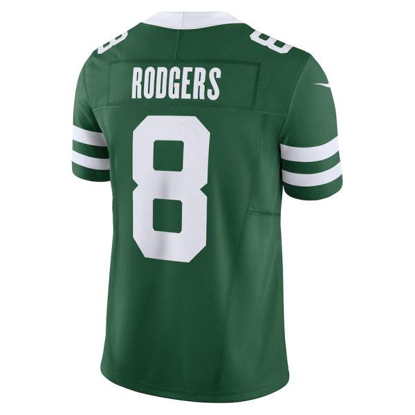 Men's New York Jets Aaron Rodgers Nike Legacy Green Vapor F.U.S.E. Limited Jersey - GNE DROP404