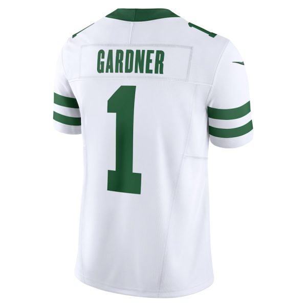 Men's New York Jets Ahmad Sauce Gardner Nike Legacy White Vapor F.U.S.E. Limited Jersey - GNE DROP406