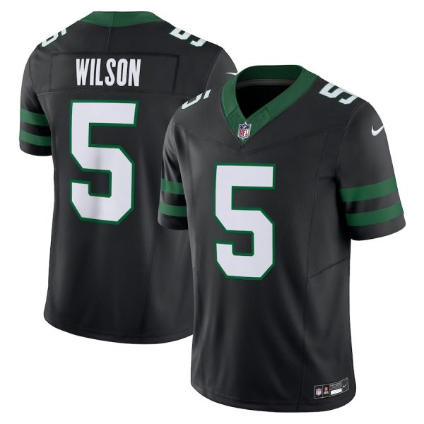 Men's New York Jets Garrett Wilson Nike Legacy Black Alternate Vapor F.U.S.E. Limited Jersey - GNE DROP411