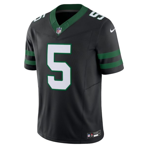 Men's New York Jets Garrett Wilson Nike Legacy Black Alternate Vapor F.U.S.E. Limited Jersey - GNE DROP411