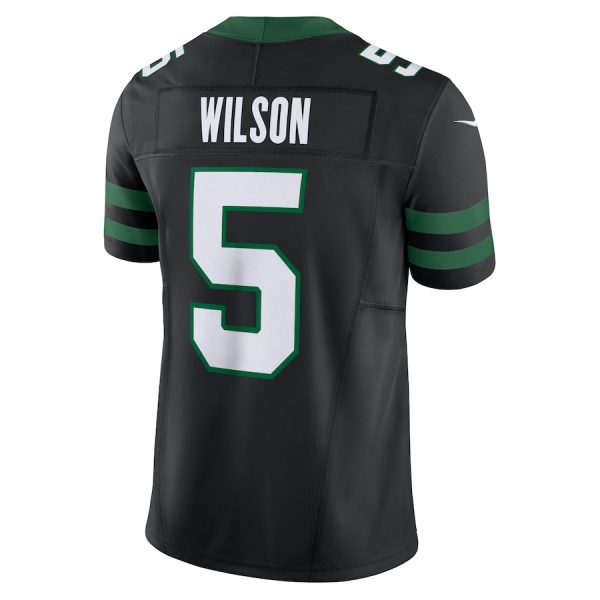 Men's New York Jets Garrett Wilson Nike Legacy Black Alternate Vapor F.U.S.E. Limited Jersey - GNE DROP411