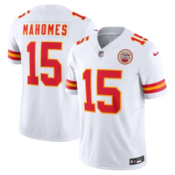 Men's Kansas City Chiefs Patrick Mahomes Nike White Vapor F.U.S.E. Limited Jersey - GNE DROP437