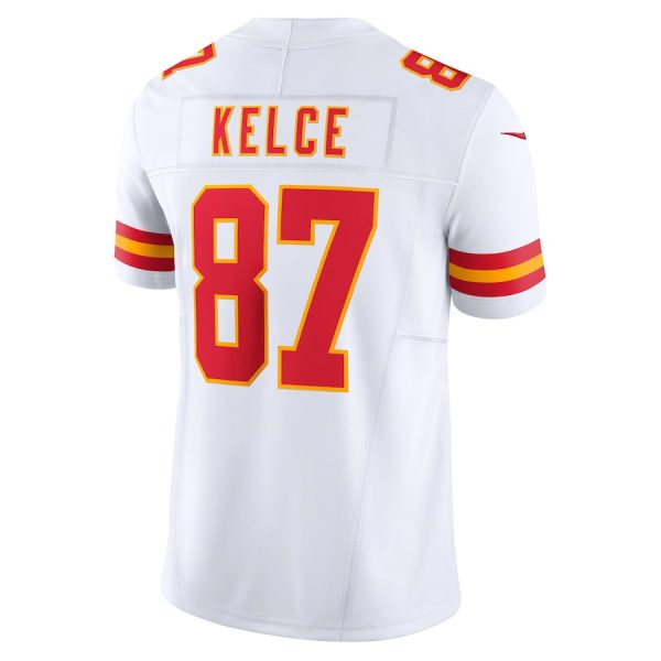 Men's Kansas City Chiefs Travis Kelce Nike White Vapor F.U.S.E. Limited Jersey - GNE DROP441