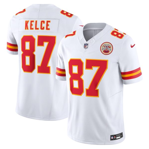 Men's Kansas City Chiefs Travis Kelce Nike White Vapor F.U.S.E. Limited Jersey - GNE DROP441