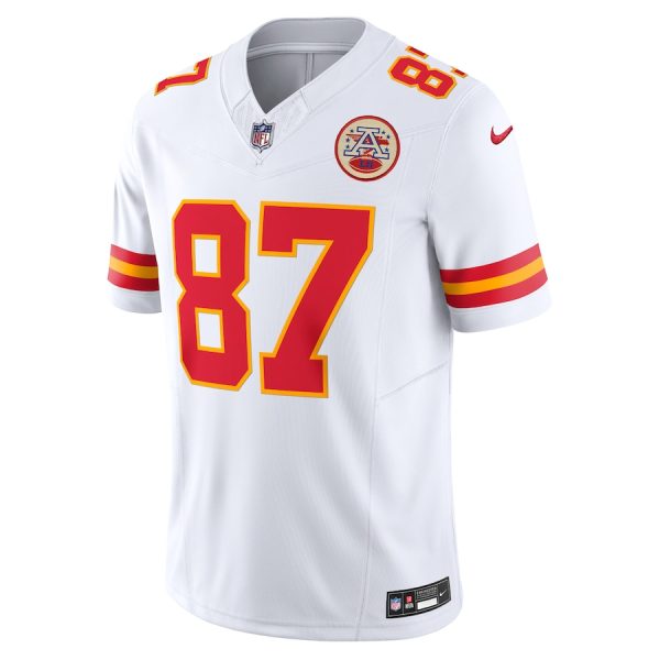 Men's Kansas City Chiefs Travis Kelce Nike White Vapor F.U.S.E. Limited Jersey - GNE DROP441