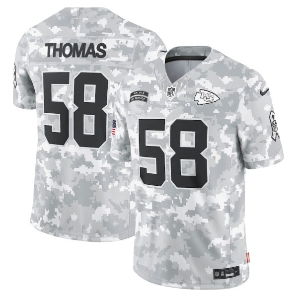 Men's Kansas City Chiefs Derrick Thomas Nike Arctic Camo 2024 Salute to Service Retired Player Limited Jersey - GNE DROP444