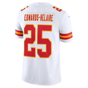 Men's Kansas City Chiefs Clyde Edwards-Helaire Nike White Vapor Limited Jersey - GNE DROP445