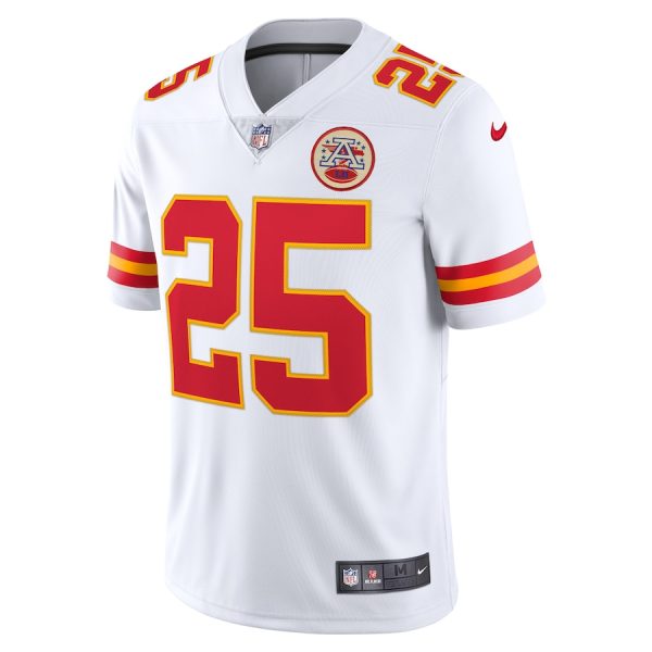 Men's Kansas City Chiefs Clyde Edwards-Helaire Nike White Vapor Limited Jersey - GNE DROP445