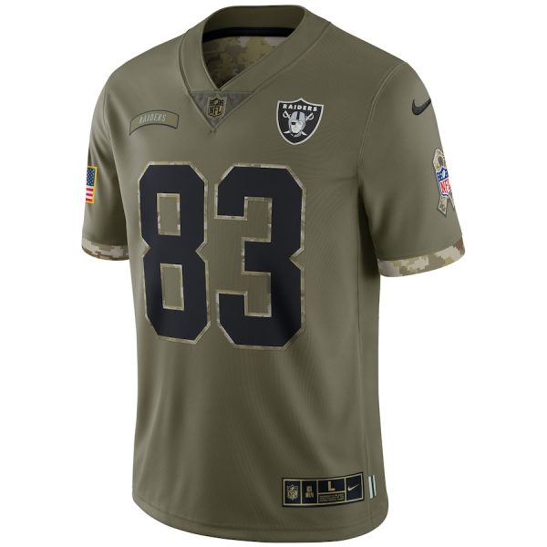 Men's Las Vegas Raiders Darren Waller Nike Olive Salute To Service Limited Jersey - GNE DROP451