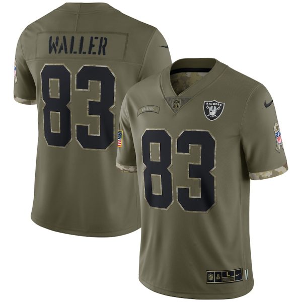 Men's Las Vegas Raiders Darren Waller Nike Olive Salute To Service Limited Jersey - GNE DROP451