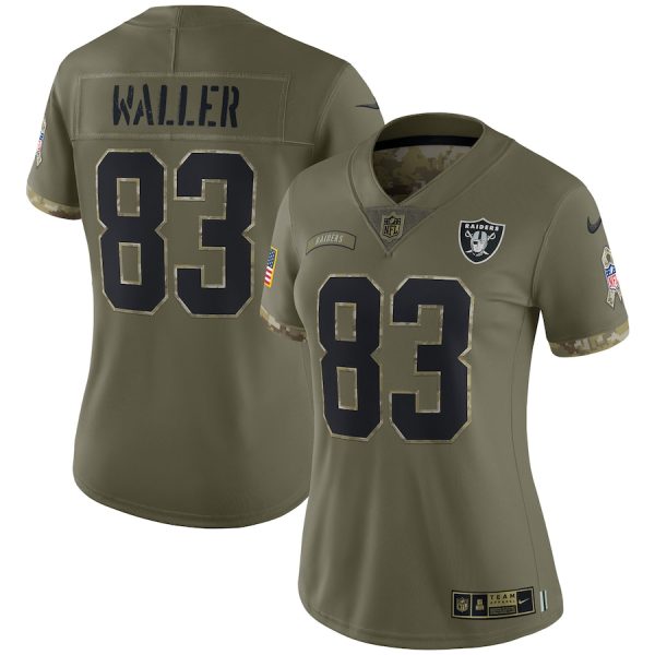 Women's Las Vegas Raiders Darren Waller Nike Olive Salute To Service Limited Jersey - GNE DROP452