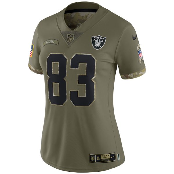 Women's Las Vegas Raiders Darren Waller Nike Olive Salute To Service Limited Jersey - GNE DROP452