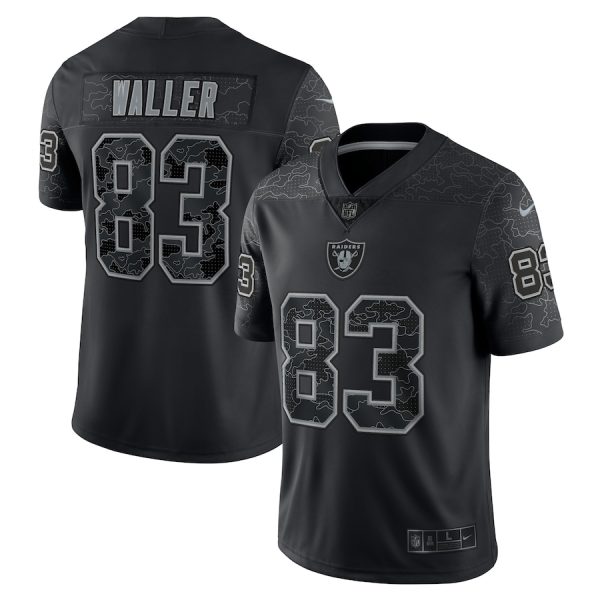 Men's Las Vegas Raiders Darren Waller Nike Black RFLCTV Limited Jersey - GNE DROP457