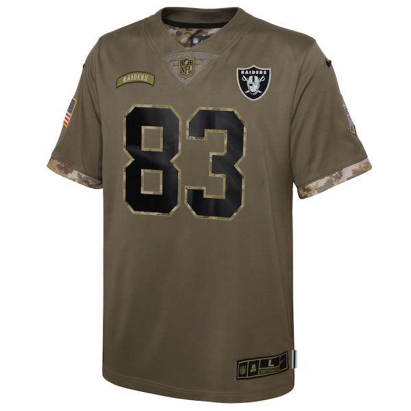 Youth Las Vegas Raiders Darren Waller Nike Olive Salute To Service Player Limited Jersey - GNE DROP458