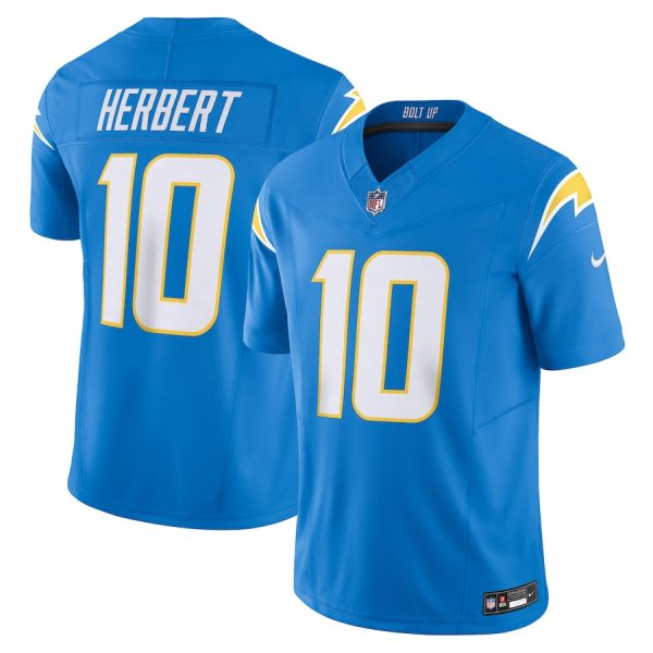 Men's Los Angeles Chargers Justin Herbert Nike Powder Blue Vapor F.U.S.E. Limited Jersey - GNE DROP460