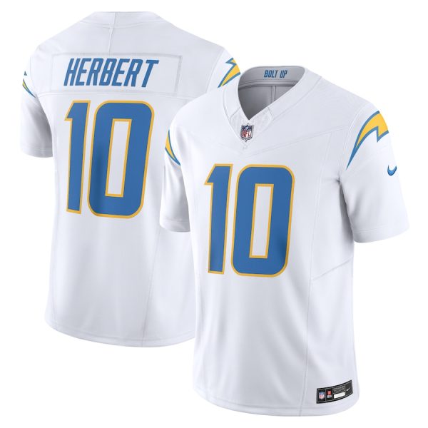 Men's Los Angeles Chargers Justin Herbert Nike White Vapor F.U.S.E. Limited Jersey - GNE DROP470