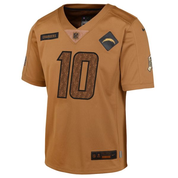 Men's Los Angeles Chargers Justin Herbert Nike Brown Salute To Service Limited Jersey - GNE DROP475