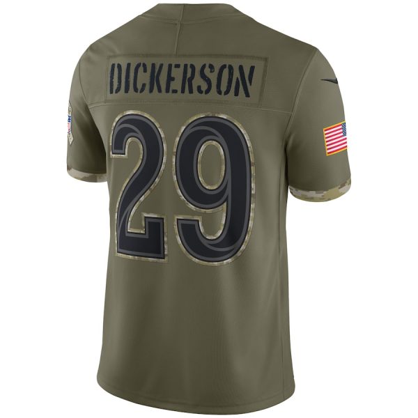 Men's Los Angeles Rams Eric Dickerson Nike Olive Salute To Service Retired Player Limited Jersey - GNE DROP496