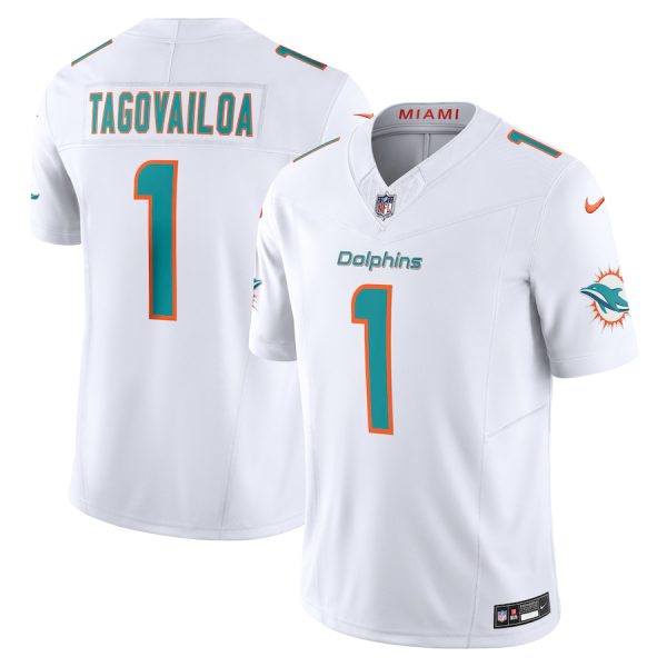 Men's Miami Dolphins Tua Tagovailoa Nike White Vapor F.U.S.E. Limited Jersey - GNE DROP500