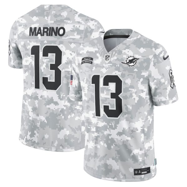 Men's Miami Dolphins Dan Marino Nike Arctic Camo 2024 Salute to Service Retired Player Limited Jersey - GNE DROP501