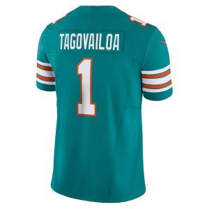 Men's Miami Dolphins Tua Tagovailoa Nike Aqua Vapor F.U.S.E. Limited Jersey - GNE DROP502