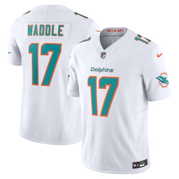 Men's Miami Dolphins Jaylen Waddle Nike White Vapor F.U.S.E. Limited Jersey - GNE DROP503