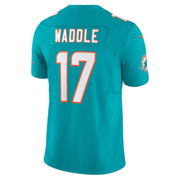 Men's Miami Dolphins Jaylen Waddle Nike Aqua Vapor F.U.S.E. Limited Jersey - GNE DROP505