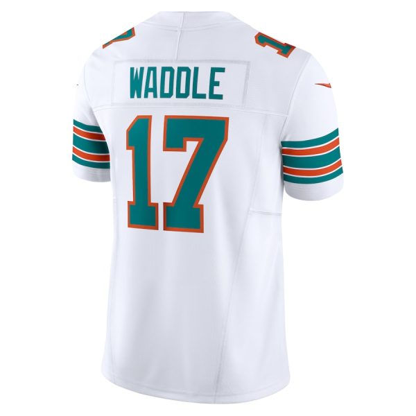 Men's Miami Dolphins Jaylen Waddle Nike White Vapor F.U.S.E. Limited Jersey - GNE DROP508